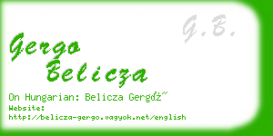 gergo belicza business card